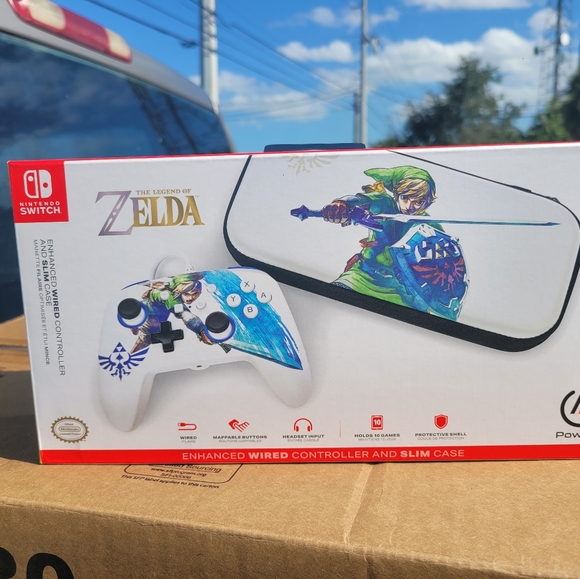Nintendo Other - Nintendo Switch Zelda PowerA Enhanced Wired Controller And Slim Case